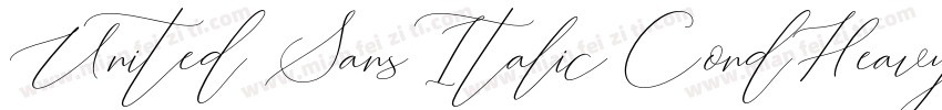 United Sans Italic CondHeavyMedium字体转换